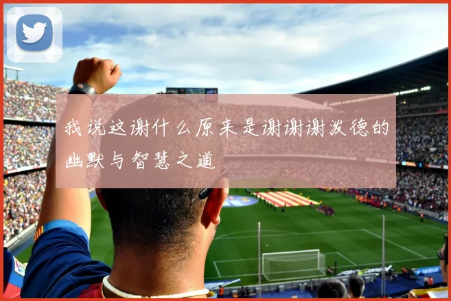 我说这谢什么原来是谢谢谢泼德的幽默与智慧之道